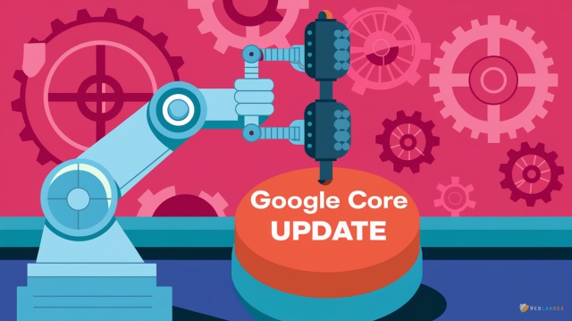 Illustration WebLanDes.com de Google Core Update d'août 2024